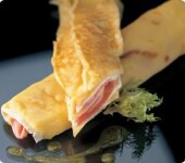 Palacinky so syrom a šunkou